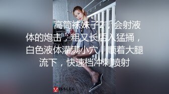 ❤️❤️高筒袜妹子2，会射液体的炮击，粗又长后入猛捅，白色液体灌满小穴，顺着大腿流下，快速档冲刺喷射